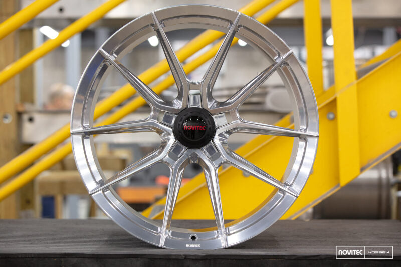 Vossen x Novitec NF10 22x12in - 5x114.3 BP - ET57 - Brushed Gloss Clear Ferrari 458 / F12 Rear Wheel