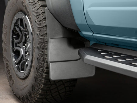WeatherTech 21-25 Ford Bronco Front No Drill Mudflaps - Black