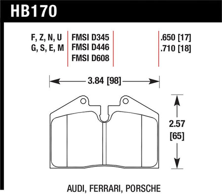 Hawk 89-95 Ferrari 348 GTB/GTS Front/Rear / 89-94 Porsche 911 3.6L Front / 87-89 Porsche 911 3.3L Fr