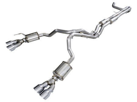 AWE Tuning 2021+ Cadillac Escalade 6.2L 0FG Dual Exit Exhaust System w/ 5in Chrome Silver Tips
