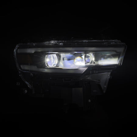AlphaRex 25-26 Dodge Ram 1500 Luxx LED Proj Headlights -Black w/Activ Lit/ Seq Signal/Switchbk DRL