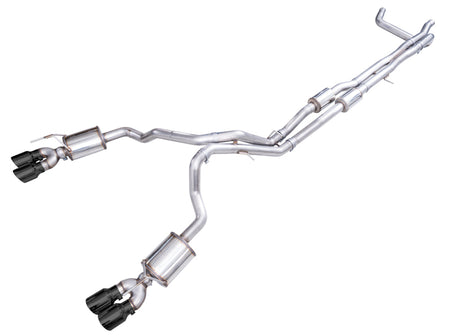AWE 2021+ Chevy Suburban/GM Yukon XL 6.2L 0FG Edition Cat Back Exhaust - Quad Diamond Chrome Tips