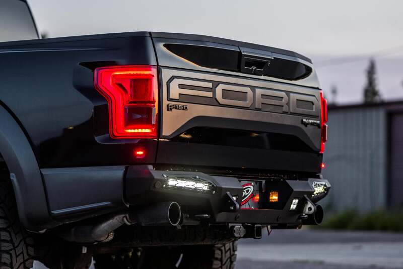 Addictive Desert Designs 17-18 Ford F-150 Raptor HoneyBadger Rear Bumper w/ 10in SR LED Mounts