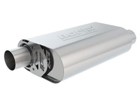 Borla CrateMuffler Small Block Chevrolet ATAK 2.5in Offset/Offset 14inx4.35inx9in Muffler