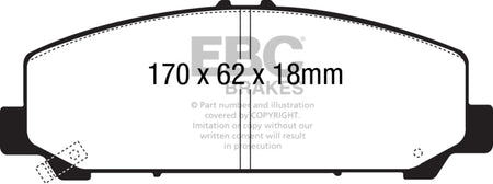 EBC 06-07 Infiniti QX56 5.6 (Akebono) Greenstuff Front Brake Pads