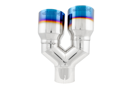 MBRP Universal T304 SS Dual Burnt End Tip 3.5in OD/2.5in Inlet