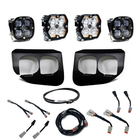 Baja Designs 20-22 Ford SD Squadron Pro/SAE 2.0 Dual Fog Pocket Kit Upfitter (SAE Fog) - Clear