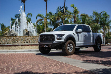 Addictive Desert Designs 17-18 Ford F-150 Raptor Stealth Fighter Front Bumper w/ Winch Mount