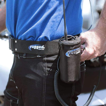 Rugged Radios Comm Belt/Bag Combo for Moto & Circle Track Racing Extra Large - Fits Waists Up to 60