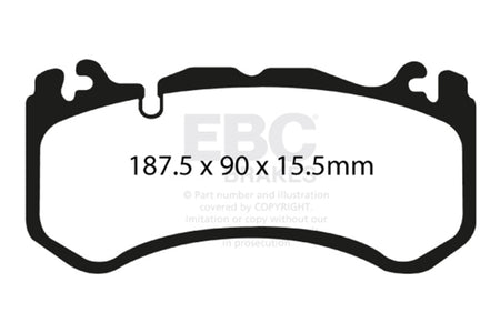 EBC Racing 13-14 Audi RS7 4.0L Twin Turbo (Cast Iron Rotors w/Round Weights) RP-X Front Brake Pads