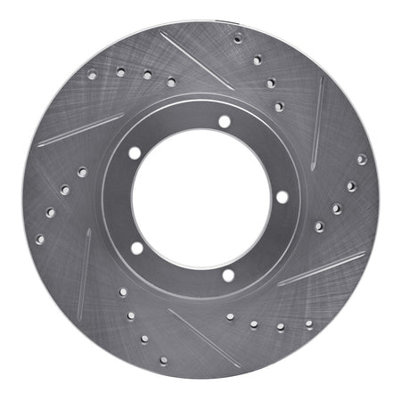 R1 67-88 Porsche 911 Front Right Drilled & Slotted Silver Brake Rotor