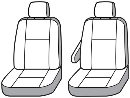 Covercraft 18-22 Dodge Ram ProMaster Polycotton SeatSaver Custom Front Row Seat Covers-Misty Grey
