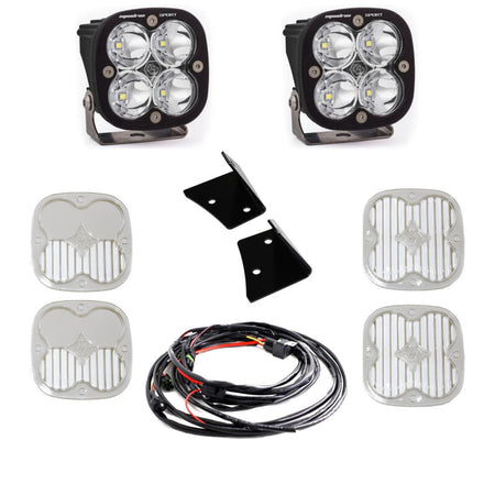 Baja Designs 07-18 Jeep Wrangler JK Squadron Sport A-Pillar Kit LED Light Pods - White