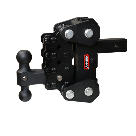 Gen-Y Phantom-XT 2in Solid Shank 4.25in Drop 1K TW 10K Hitch w/GH-031 Dual-Ball Mount
