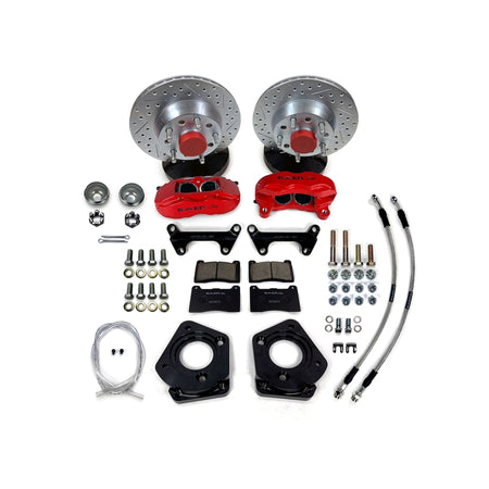 Baer Brakes 70 Ford Fairlane 11in SS4 Int Hub Front SDZ Brake Kit - Red