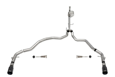 Corsa 2021-2025 Ford F-150 SuperCab/6.5in Bed 5.0L V8 Xtreme Cat-Back Dual Rear Exit-Black PVD