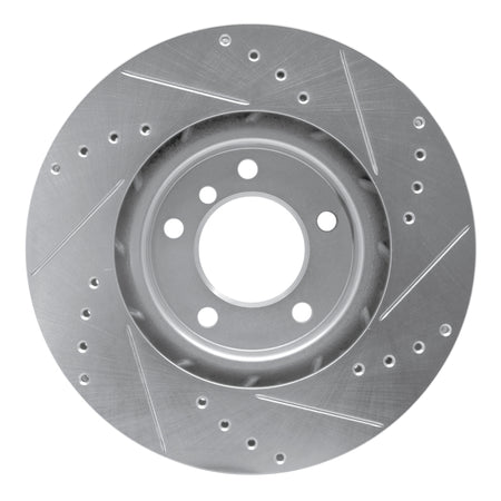 R1 95-99 BMW M3 E36 Right Front Drilled & Slotted Silver Brake Rotor