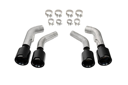 Corsa 2016-2024 Chevrolet Camaro SS / ZL1 Black Carbon Fiber 4.5in Twin Tip Kit