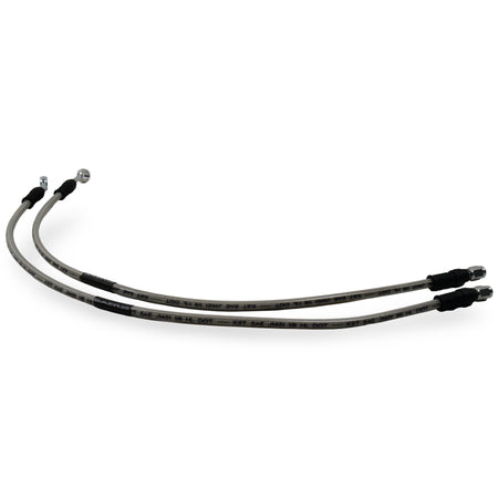 Baer Brakes 23in Long Braided Hose Set w/ 3AN Female Straight x 10mm 20 Degree Banjo Ends