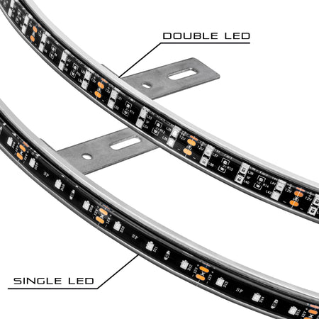 Oracle LED Illuminated Wheel Rings - Double LED - Blue