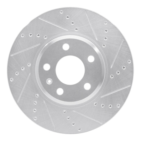 R1 08-25 Audi A4 (USA/Canada) Front Right Drilled & Slotted Silver Brake Rotor