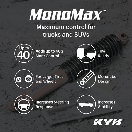 KYB 05-23 Toyota Tacoma 4WD / 05-15 Tacoma Pre Runner RWD / 16-23 Tacoma RWD MonoMax Shock - Rear
