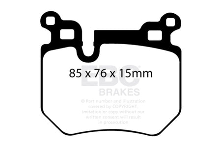 EBC Racing 11-13 BMW 1 Series (E82) Coupe RP-1 Race Rear Brake Pads