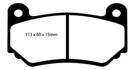 EBC 08-11 Lotus Exige 1.8 Supercharged (240) Yellowstuff Front Brake Pads