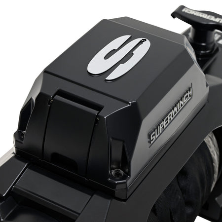 Superwinch 12000 LBS 12V DC 3/8in x 80ft Synthetic Rope SX12SR Winch - Semi Gloss Black