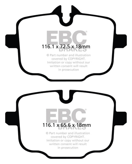 EBC 2021+ BMW M3/M4 3.0TT (G80/G82/G83) Yellowstuff Rear Brake Pads