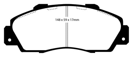 EBC 97 Acura CL 3.0 Yellowstuff Front Brake Pads