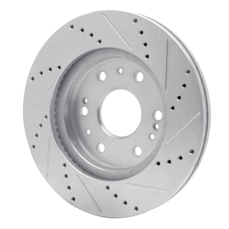 DFC 05-20 Cadillac Escalade Front Left Drilled & Slotted Silver Brake Rotor
