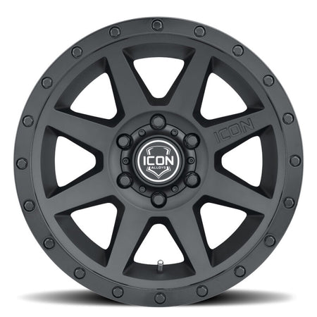 ICON Rebound 18x9 / 5x5in / -12mm / 4.5in BS Double Black Wheel