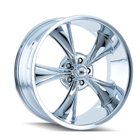 Ridler 695 22x9 / 5x127 BP / 0mm Offset / 83.82mm Hub Chrome Wheel