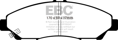 EBC 07-13 Acura MDX 3.7 Ultimax2 Front Brake Pads
