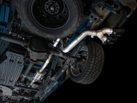 AWE 21-25 Ford F150 (14th Gen Reg Cab) Cat-Back Exhaust - 4.5in Dual Side Exit Diamond Black Tips