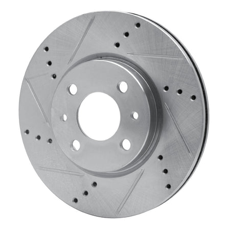 R1 09-19 Dodge Vision (Mexico) Front Left Drilled & Slotted Silver Brake Rotor