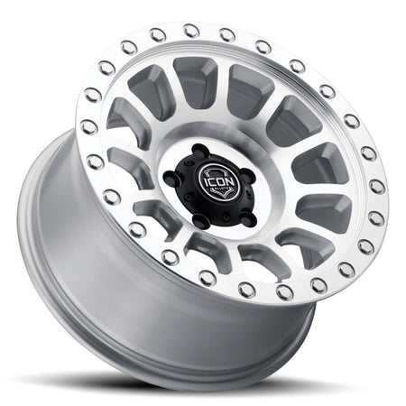 ICON Hulse 18x9 8x6.5 12mm Offset 5.5in BS Silver Machined