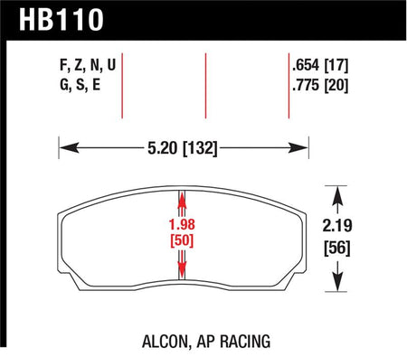 Hawk AP CP5200 Caliper HPS Street Brake Pads