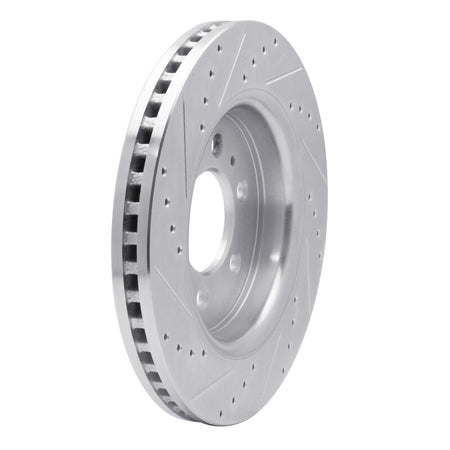 R1 07-21 Ford F-150 RWD Front Right Drilled & Slotted Silver Brake Rotor
