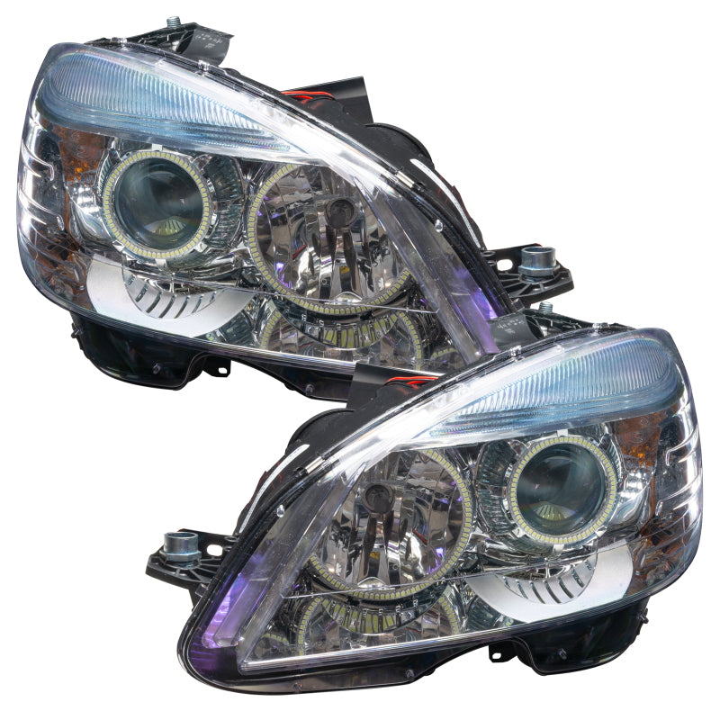 Oracle 0811 Mercedes Benz CClass PreAssembled Headlights Chrome Housing ColorSHIFT