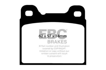 EBC 91-93 Volvo 740 2.3 (ABS) (Girling) Redstuff Rear Brake Pads