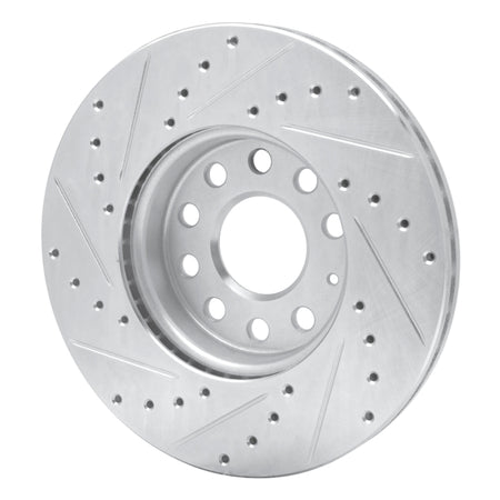 R1 05-25 Audi A3 (Mexico) Front Right Drilled & Slotted Silver Brake Rotor