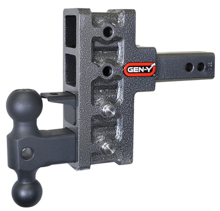 Gen-Y Mega Duty 2in Shank 5in Offset Drop 1.5K TW 10K Hitch w/GH-031 Dual-Ball/GH-032 Pintle Lock