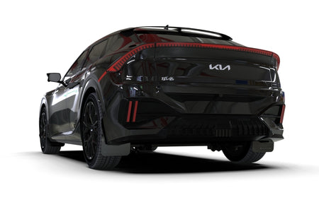 Rally Armor 25-26 Kia EV6 Base Light/GT/GT-Line Black Mud Flap - White Logo