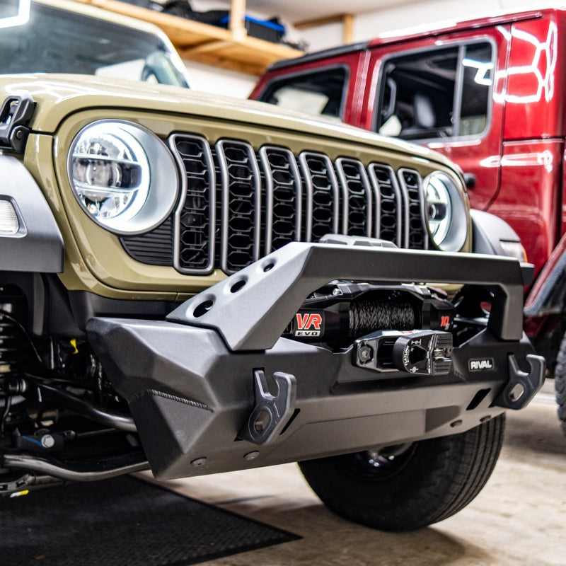 Rival 2007-2026 Jeep Wrangler 2020-2026 Jeep Gladiator Front Aluminum Bumper
