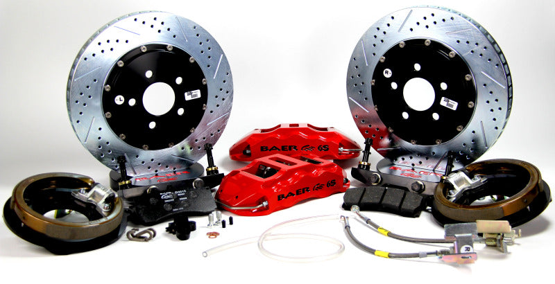 Baer Brakes Rear Ends w/ Ford 9in Torino Bearing Housing Ends 14in Extreme+ Rear SDZ Brake Kit - Slv