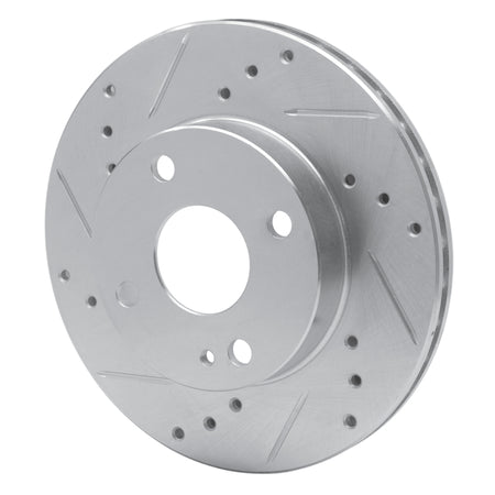 R1 90-93 Mazda Miata Front Left Drilled & Slotted Silver Brake Rotor