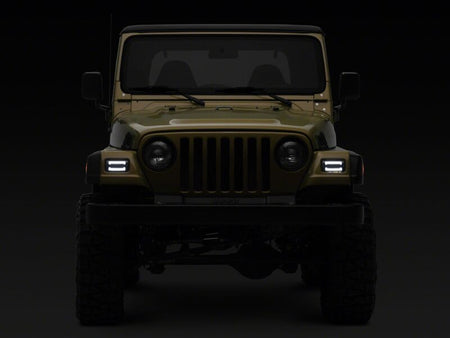 Raxiom 97-06 Jeep Wrangler TJ Axial Series LED Sequential Cornering Lights- Smoked