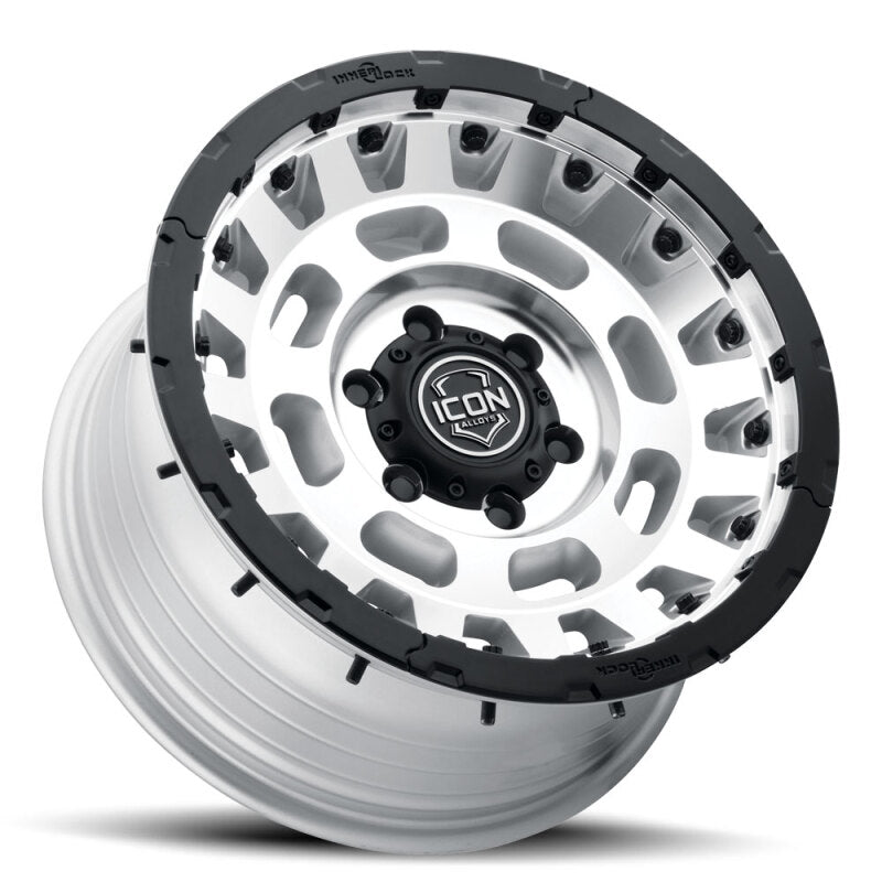 Icon Hammer Pro 17x8.5 / 6x5.5 / 0mm / 4.75in BS - Silver Machined